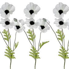 If one of our florists lets us know that your selected delivery time and/or date cannot or will not be met, we will contact you as soon as possible to inform you of the. Artificial White Poppy Flower Stem 62cm Decorative Plant Remembrance Peace Ebay