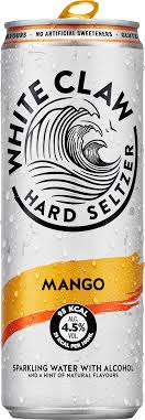 The alcohol by volume is around 5% and the ca. White Claw Hard Seltzer Mango