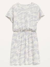 Dark gray big stripe melange jersey linen slub slub jersey knit with a soft hand and fluid drape. Waist Defined Slub Knit Plus Size T Shirt Dress Old Navy