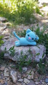 Amigurumi Mavi Kedi Anahtarlik Yapimi