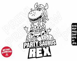 Toy Story SVG Party Saurus Rex Png Dxf Clipart , Cut File Outlline  Silhouette