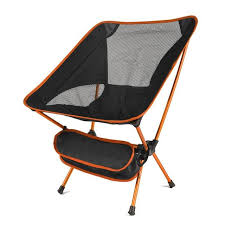 Portable Collapsible Moon Chair Fishing Camping Bbq Stool Folding Extended Hiking Seat Garden Ultr Portable Camping Chair Camping Chairs Outdoor Folding Chairs