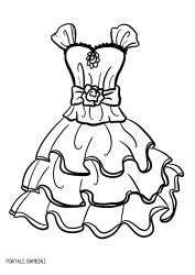 Disegni Di Vestiti Da Stampare E Colorare Gratis Portale Bambini Dresses Coloringpages Coloring Disegni Colori Disegni Da Colorare