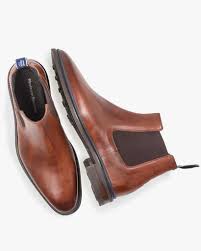 The two tables below show how the uk sizes relate to eu sizes and centimetres. Cognac Coloured Calf Leather Chelsea Boot 10669 01 Floris Van Bommel Official
