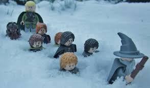 The Lord Of The Rings Lego Characters Crossing The Pass Of Caradhras The Hobbit Lego Art Legolas