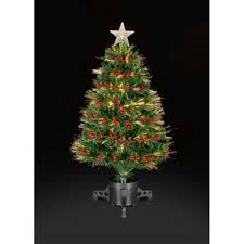 Indoor outdoor christmas lights waterproof led optic fiber. Premier 80cm Fibre Optic Artificial Tree With Berries