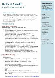Social Media Manager Resume Samples Qwikresume