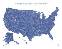 A political map of united states and a large satellite image from landsat. Us Hydrological Map Us Waterways Maps Muir Way