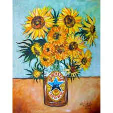The various paintings of sunflowers and vincent van gogh are a perfect example of this. Brown Ale Sunflowers Print In The Style Of Vangogh By Jim Harker