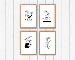 Funny Kitchen Decor Quotes Set Of 4 Instant Download Etsy In 2020 Printable Art Wall Decor Printable Art Kitchen Humor