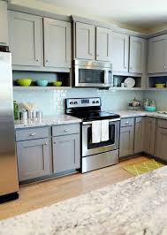 Grey Cabinets And Teal Subway Tile Backsplash 3 Kitchen Design New Kitchen Cabinets Kitchen Cabinets