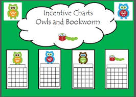 Owls And Bookworm Incentive Chart Bookmarks