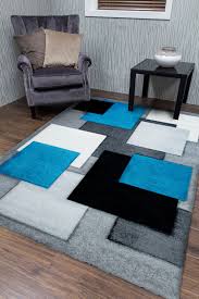 TEMPO MODERN SQUARES GREY/TEAL – Global Interiors