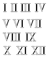 Del 1 al 10 en numerales romanos. Conjunto De Contorno Negro Numeros Romanos Aislados Sobre Un Fondo Blanco Ilustraciones Vectoriales Clip Art Vectorizado Libre De Derechos Image 65044993