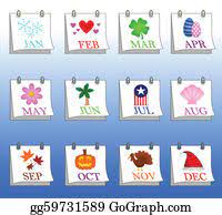 Months of the year clipart printable. Months Year Clipart Lizenzfrei Gograph