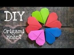 Diy Origami Heart Melipat Kertas Berbentuk Hati Youtube Origami Origami Hati Kertas
