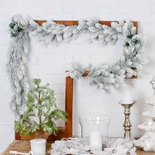Whether it's indoor or outdoor decorations, you are sure to find something to deck up your home in style. Snowy Pine Christmas Garland White 180cm