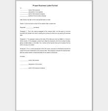 Company Business Letter Format Sample Letters Word Pdf