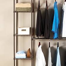 Includes 8 shelves (14 in. Amazon Com Seville Classics Expandable Double Rod Clothes Rack Closet Organizer System 58 To 83 W X 14 D X 72 Satin Bronze X X Home Kitchen