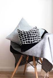 Black White Alpaca Wool Cushion Cover Uk Throw Pillow Colour Block Colorblock 45x45cm 18x18 Quot Cushion Covers Uk Scandinavian Cushions Homewares Shop