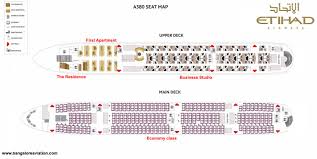 Etihad Airways A380 Seatmap
