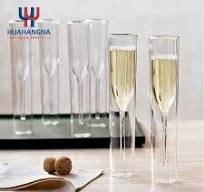 110ml/4oz Wholesale Champagne Glass Double Wall Bubble Wine Tulip Cocktail  Glasses Goblet Champagne Flutes