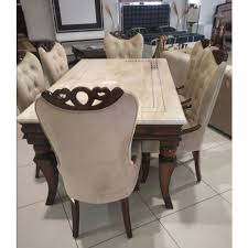 Check out our marble dining table selection for the very best in unique or custom, handmade pieces from our kitchen & dining tables shops. Wooden Marble Top Marble Dining Table Set Rs 72000 Set Khurana Sahib Interiors Id 20189066273