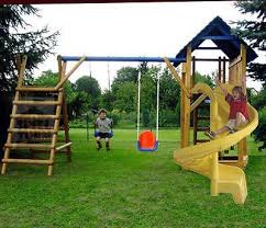 Hoq Spielturm Mit Spiralrutsche Schaukel Sandkasten Rutsche Neu Spielturm Rutsche Garten Turm