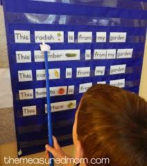 Pocket Chart Sentences For A Garden Theme The Measured Mom