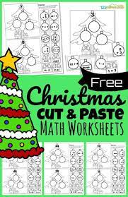 These printable christmas photo props add fun to every holiday celebration! Free Cut And Paste Christmas Math Worksheets