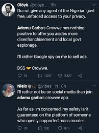 Crowwe, is the first social app in nigeria that doubles as a messaging, savings and payment the social app has about 570 reviews, only 30 of the reviews are positive, while the crowwe app has 1.8. Nigerians Reject Crowwe Over Adamu Garba S Criticism Of Endsars Protests Newsbreak Ng