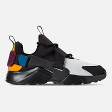 Black And Yellow Nike Huaraches Right View Of Women S Nike Air Huarache City Low Casual Shoes In Light Silver Black Yellow Ochre Bordeaux Huraches Nike Huaraches Air Huarache