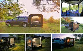this instant pop up car tent attaches to the tailgate of your suv or minivan in 2021 tailgate tent car tent pop up