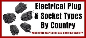 Electrical plugs and sockets differ from one another in voltage and current rating, shape, size, & connector type globally. Electrical Plug And Socket Types By Country Plugs Power Adapter Travel Sockets