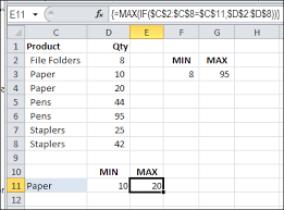 How To Find Min If Or Max If In Excel Contextures Blog Excel Formula Excel Technical Help