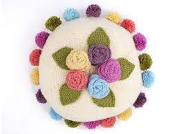 Rather orange blossom orange blossoms in a floral pattern looks pleasing. Free Knitting Pattern For A Pearl Round Floral Cushion Knitting Bee