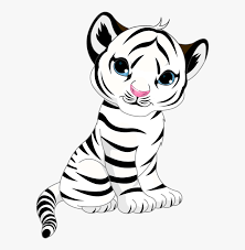 Stripes like these are sometimes found on the domestic cat, or house cat, which is a distant relative of the tiger. Transparent Tiger Cartoon Png Cute Baby Tiger Coloring Pages Png Download Transparent Png Image Pngitem