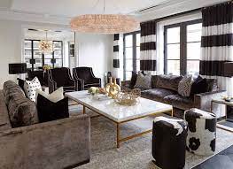Amazing Elegant Luxury Living Room Decor With Black And White Velvet Chairs And Taupe Grey Mo Luxury Living Room Decor Black Sofa Living Room Black Living Room