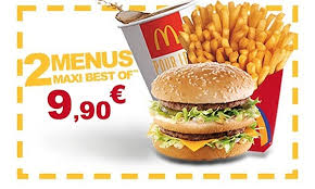 Cette année, pour s'offrir un menu big mac en france le coût est de 8.5 €. Pour 1 2 Menus Maxi Best Of A 9 90 Avec Mcdonald S Mcdonald S A Emporter Ou En Drive Groupon