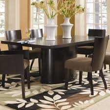 Our collection of white dining tables and black dining tables make for an artful arrangement. Dark Wood Double Pedestal Dining Table Fantastic Small Rectangular Pedestal Din Round Kitchen Table Set Rectangle Kitchen Table Set Pedestal Dining Room Table