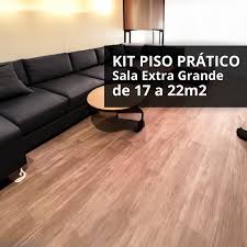 Kit Piso Prático - Sala Extra Grande de 17 a 22m2 - CasaT
