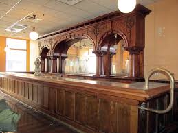 Brunswick Mahogany 20 Triple Arch Front And Back Bar Wooden Nickel Antiques Antique Bar Western Bar Home Bar Designs
