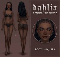 Black sims body preset cc sims 4. Sims 4 Dahlia Preset Pack The Sims Book