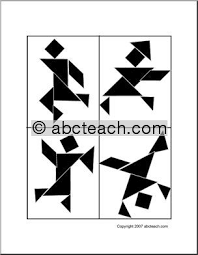 Tangram People 3 Tangram Patterns Tangram Writing Forms