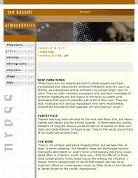 All titles by jon hassell except 'empire ii' by jon hassell and daniel lanois. Pdf Jon Hassell Press