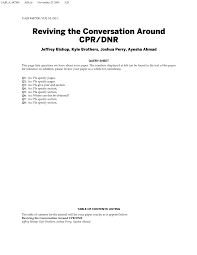 Pdf Reviving The Conversation Around Cpr Dnr