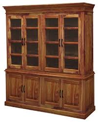 It can also be a fun place to show off some kitchen items you love, such as teacups and teapots. Oklahoma Rustic Solid Wood Glass Door Dining Room Hutch Traditional China Cabinets And Hutches By Sierra Living Concepts Houzz