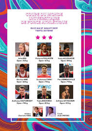 Tour préliminaire aller (2 au 10 septembre 2019)*. Les Participants Pour La Coupe Du Monde Universitaire De Force Athletique 2019 Sont Ffforce Fr Federation Francaise De Force