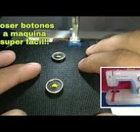 como pegar botones con la maquina de coser super facil.