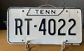 Vintage Tennessee Car Automobile License Plates Tags Original Paint Tag Rt 4022 License Plate Automobile Plates